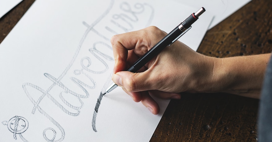 What is the difference between calligraphy, hand-lettering, and typography?