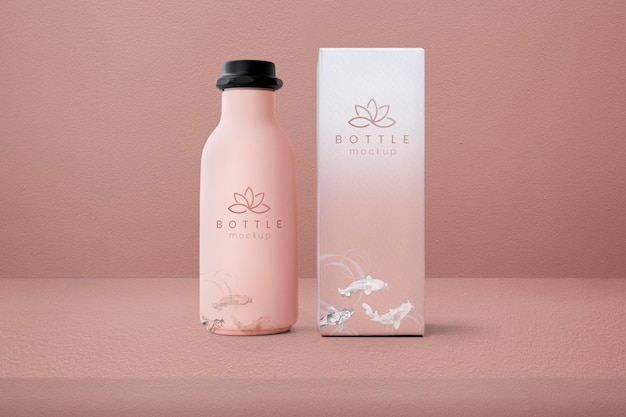 Bottle product mockup psd beauty packaging