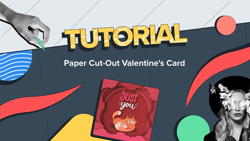 Valentine’s card tutorial: how to do a paper cut-out